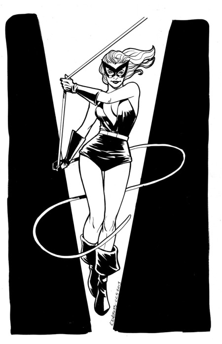 Black Cat, pencils and inks by Gene Gonzales